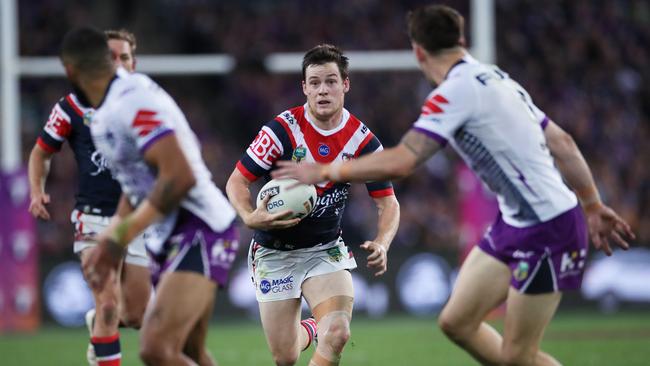 Luke Keary craved up the Storm defence. Picture: Phil Hillyard