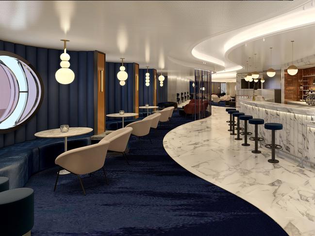 Virgin Voyages Sip Champagne Lounge. Picture: Supplied