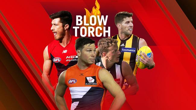 The Hawks, Dees, Pies and Giants are under the pump.
