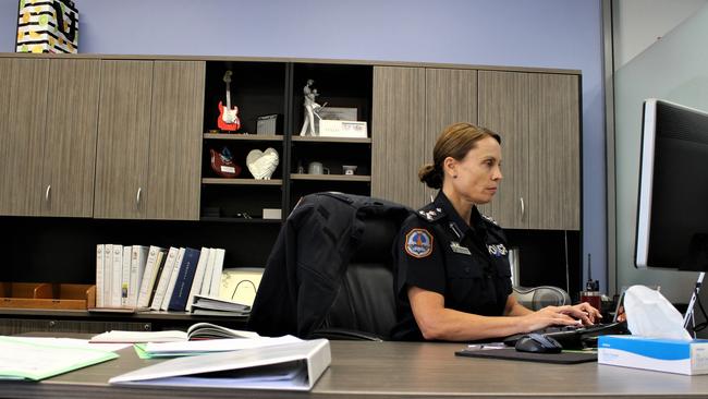 Superintendent Kirsten Engels says “there were lessons to be learned” from inquest findings critical of NT Police’s response to a woman’s cry for help. Picture: Jason Walls