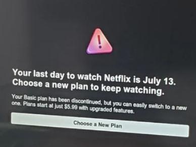 Some Netflix viewers have been hit with this alert.