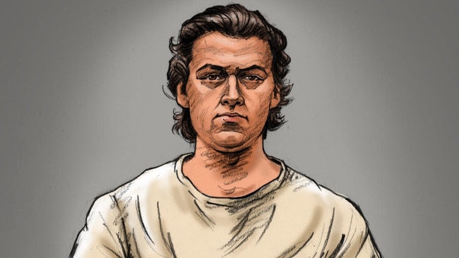 A court sketch of Patrick Orren Stephenson. Picture: Paul Tyquin/NewsWire