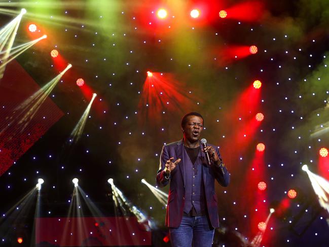 Stephen K Amos performs as part of the Royal Children’s Hospital’s Good Friday Appeal in 2016. Picture: Ian Currie