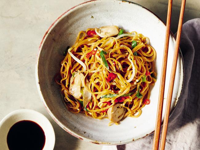 EMBARGO FOR TWAM, 01 FEBRUARY 2025. FEE MAY APPLY. Yee Fu Mein Long life noodles from The Golden Wok by Diana Chan (Hardback, RRP $50) published by Hardie Grant Books. Available in stores nationally. Photography: Armelle Habib 2024