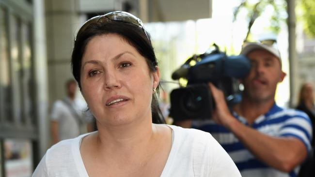 Roberta Williams leaves the Melbourne Magistrates’ Court after her fines were reimposed. Picture: Nicole Garmston