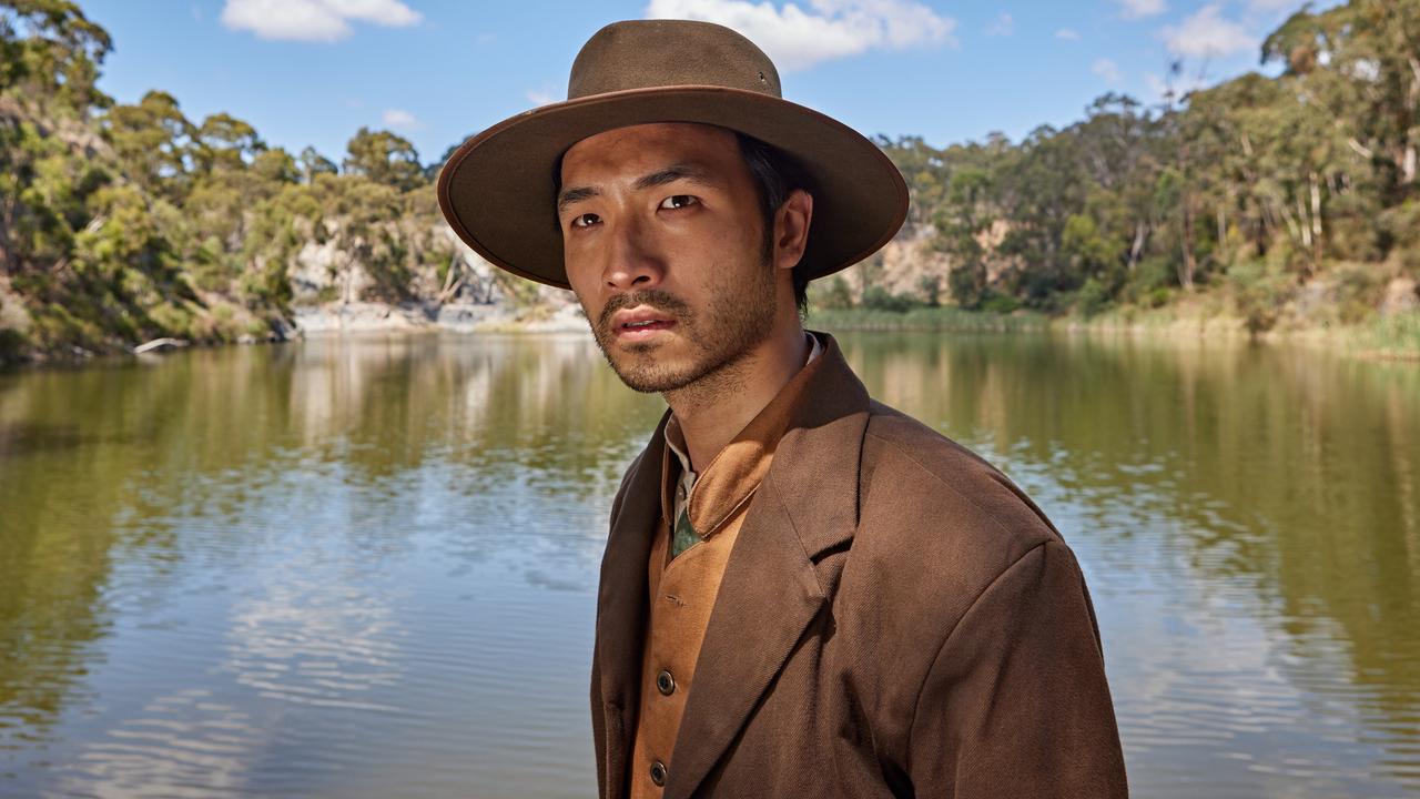 Actor Yoson An in a scene from the SBS gold rush drama New Gold Mountain.