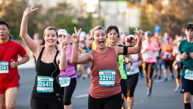 Runners at the 2018 marathon.