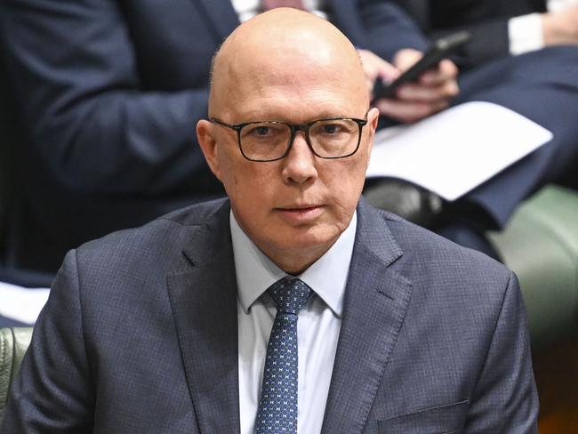 CANBERRA, Australia, NewsWire Photos. May 30, 2024: Leader of the Opposition Peter Dutton during Question Time at Parliament House in Canberra. Picture: NewsWire / Martin Ollman
