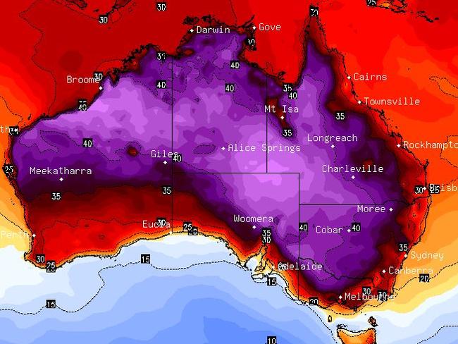 Australai is going to be an absolute sopcrcher on Monday and Tuesday. Picture: BSCH.