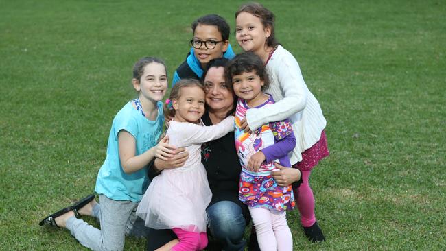 Natasha Correia with students Cristien Correia (11), Louella Evans (11), Channelle Correia (7), Raquelle Correia (5) and Vivian Macedo (4).