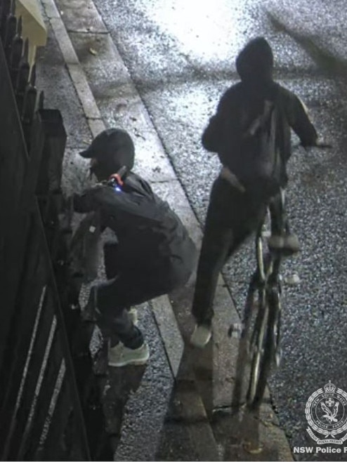 Police have released CCTV images after offensive graffiti was sprayed on a synagogue in Sydney’s Inner West ton January 11.