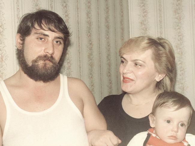 In a photo from her best-selling book Unbreakable, Jelena Dokic is pictured with her father Damir and mother Liliana in March 1984. Born on April 12 1983 in Osijek, Croatia, the family lived in Osijek until 1991, when the instability caused by the break up of Yugoslavia saw them move to Serbia for a short time before landing in Australia in 1994 when Jelena was 11. Photo: Unbreakable
