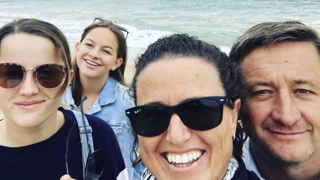 A family selfie of Kirstin, Glen and daughters Emily and Zoe.