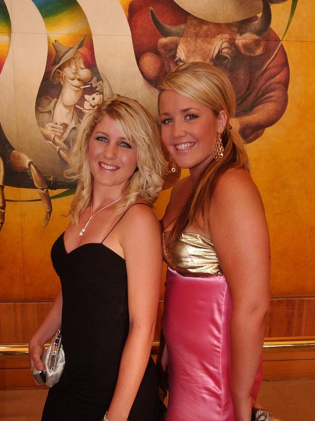 Palm Beach Currumbin High School formal at Conrad Jupiters Casino. Justine Fechner and Elise Austen-Wall. Reporter: Ben Dillaway