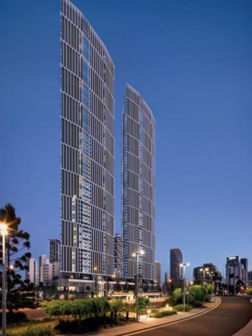 The towers, looking east. Picture: Gold Coast City Council/BDA Architecture 