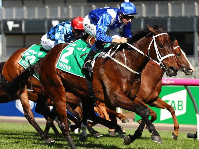 Hugh Bowman and Winx hit the overdrive button in the Turnbull Stakes.