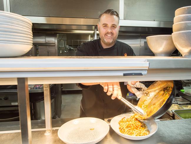 Executive chef Trent Webber in the kitchen. Picture: Troy Snook