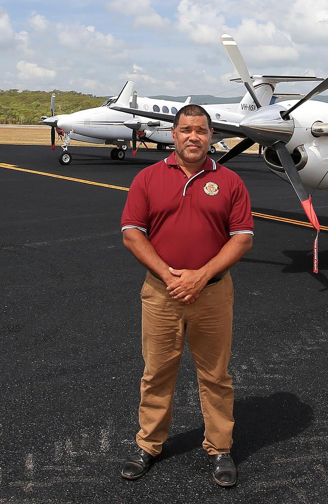 Mayor of Lockhart Shire Council Wayne Butcher pictured on the upgraded airport tarmac. Picture: Justin Brierty