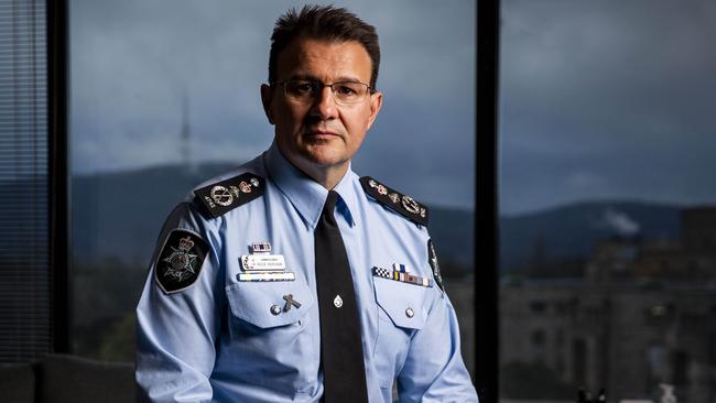 Australian Federal Police Commissioner Reece Kershaw said children are the real victims of the nation’s ice crisis. Picture: Sean Davey