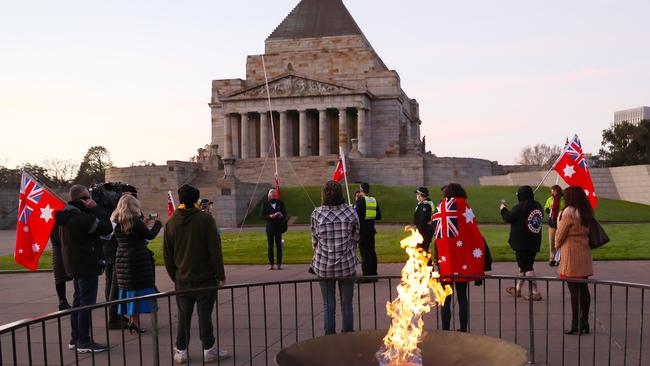 Members of the obscure group said they were exercising their claim to freedom. Picture: David Crosling