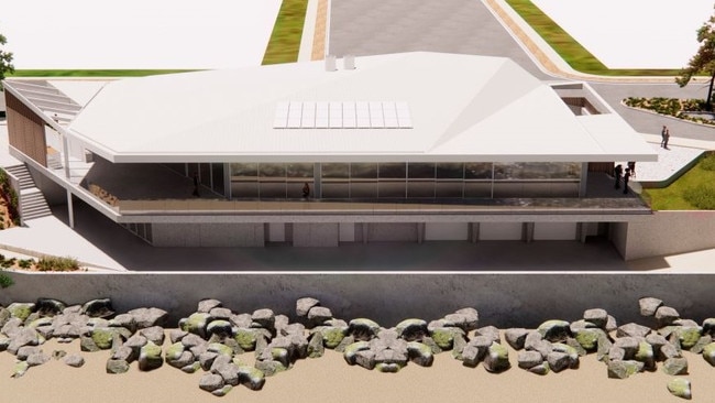 Concept of the new West Beach Surf Lifesaving Club. Pic: Walterbrooke