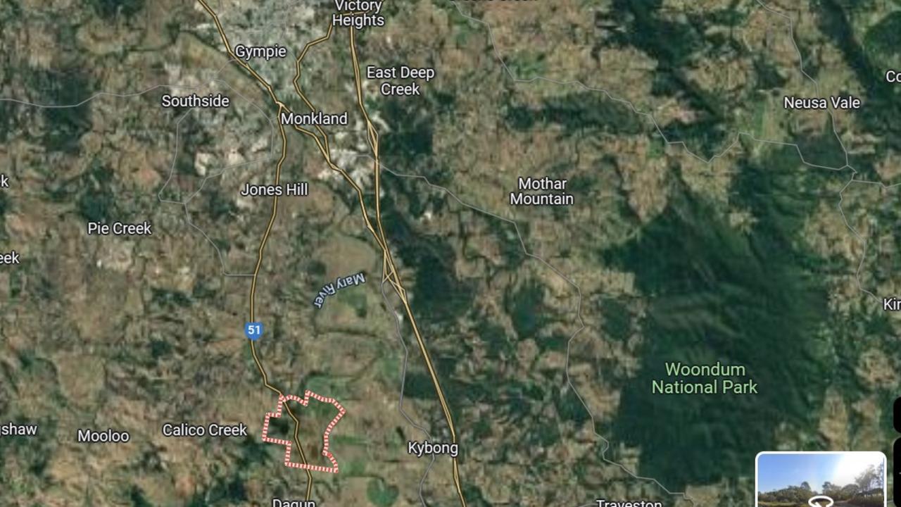 The near-miss happened at Gildora, in the Mary Valley outside Gympie, about 2.30pm Monday, December 2.