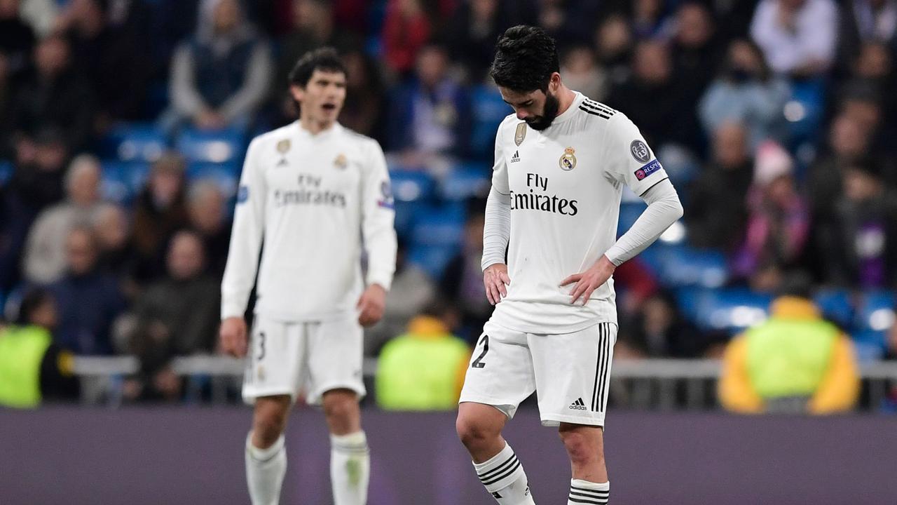 Real Madrid's Spanish midfielder Isco reacts to CSKA's second goal