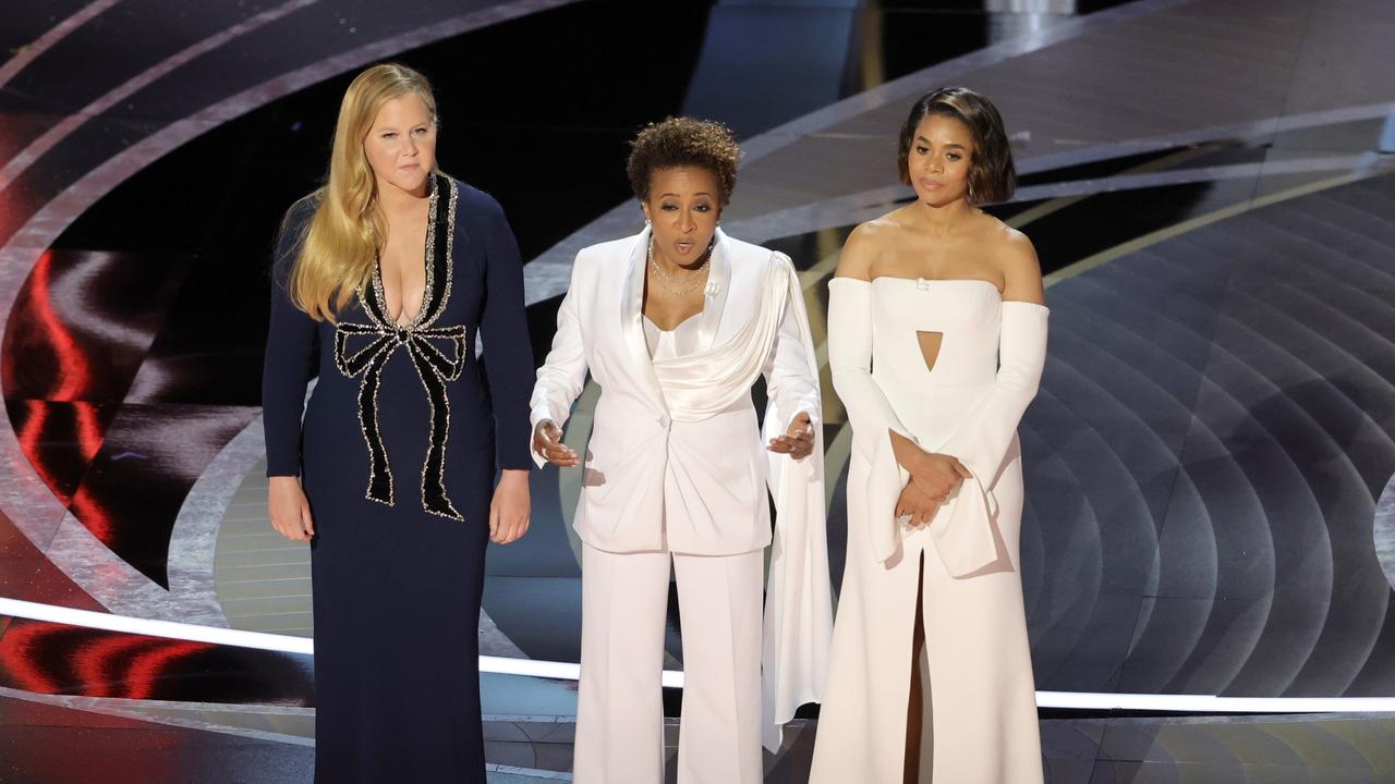 Oscars co-hosts Amy Schumer, Wanda Sykes, and Regina Hall. Picture: Neilson Barnard/Getty Images