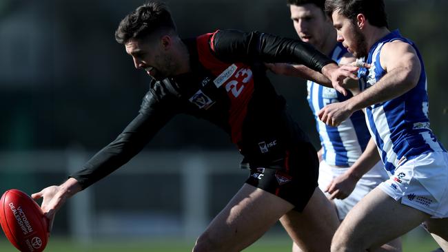 David Myers in action for Essendon’s VFL team.