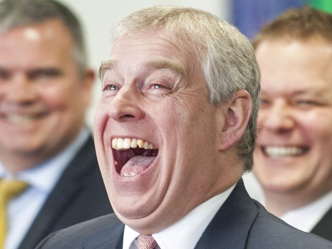 Smiling through the tough times … Prince Andrew. Picture: AFP