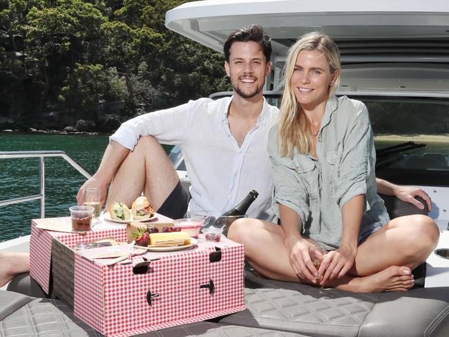 EMBARGOED -  DAILY TELEGRAPH FOR FRIDAY 11TH DECEMBER DO NOT USE WITHOUT TALKING TO DT PIC DESK.Pictured on Sydney Harbour is Peter Talaz and  Kristy Wordsworth.My Sydney Boat operates unique tours around Sydney Harbour for small groups or couples who want to explore secret spots only accessible by boat.Picture: Richard Dobson