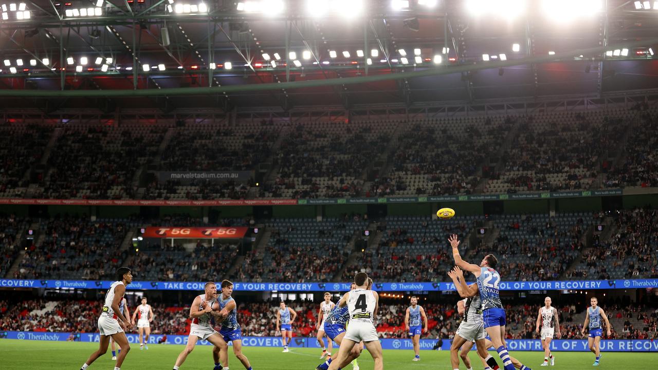 There are fears of a sparse crowd at Marvel Stadium on Sunday. Picture: Robert Cianflone/Getty Images