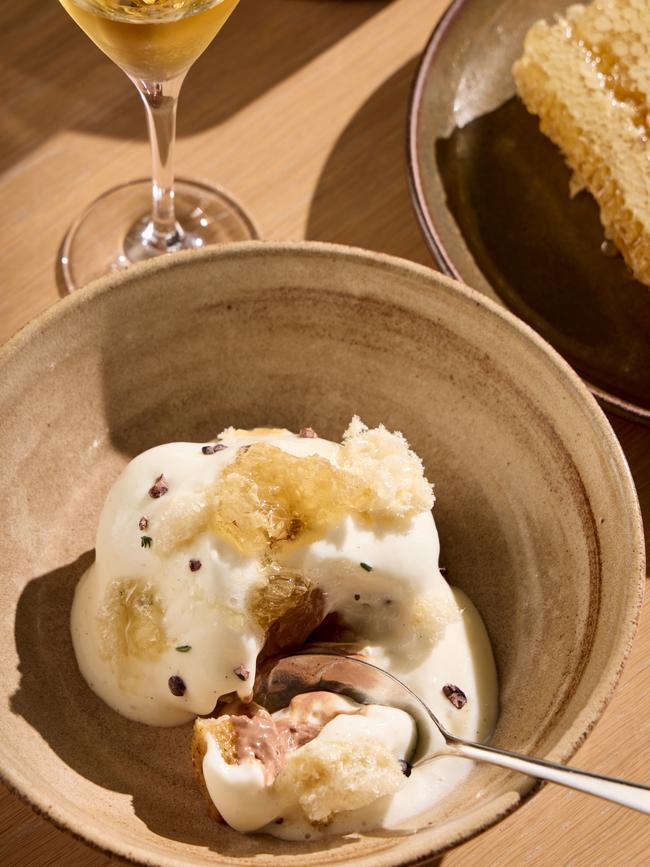 Honey, yoghurt, chocolate, buckwheat at The Lane Vineyard, Hahndorf. Picture: Duy Dash