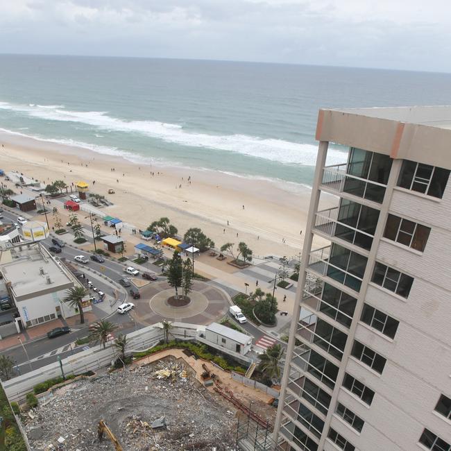 Demolition has begun on the Ikuka building and Billys Beach House sites in Surfers Paradise.
