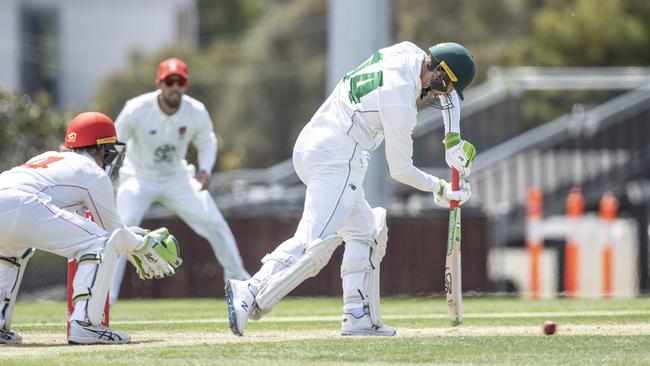 Tim Paine batting in a 2nd XI match in Hobart this week Picture: Eddie Safarik