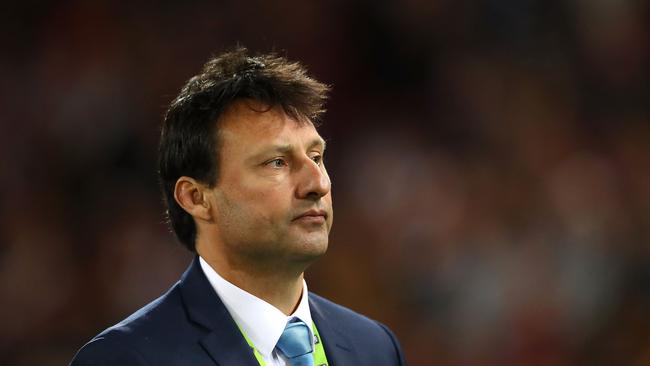 Former Blues coach Laurie Daley looks dejected after game three of the 2017 State Of Origin series.