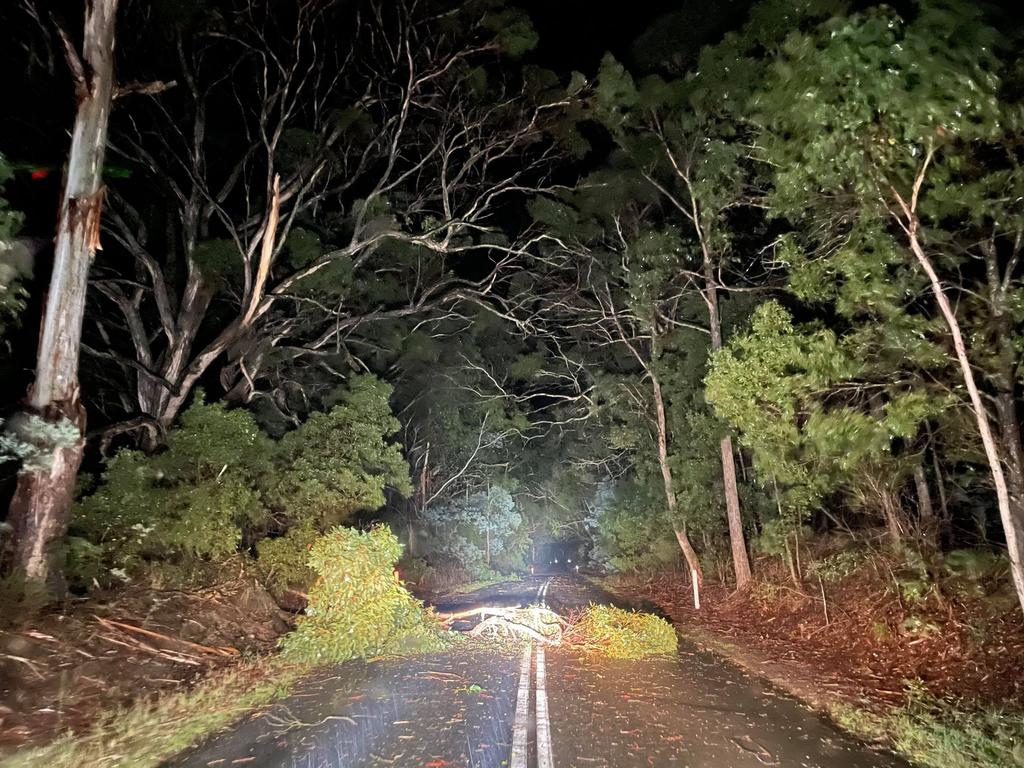 Damage after wild storms destroyed homes and left towns without power in parts of Victoria. Picture: Zoe Phillips