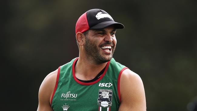 Greg Inglis during South Sydney training. Picture: Brett Costello