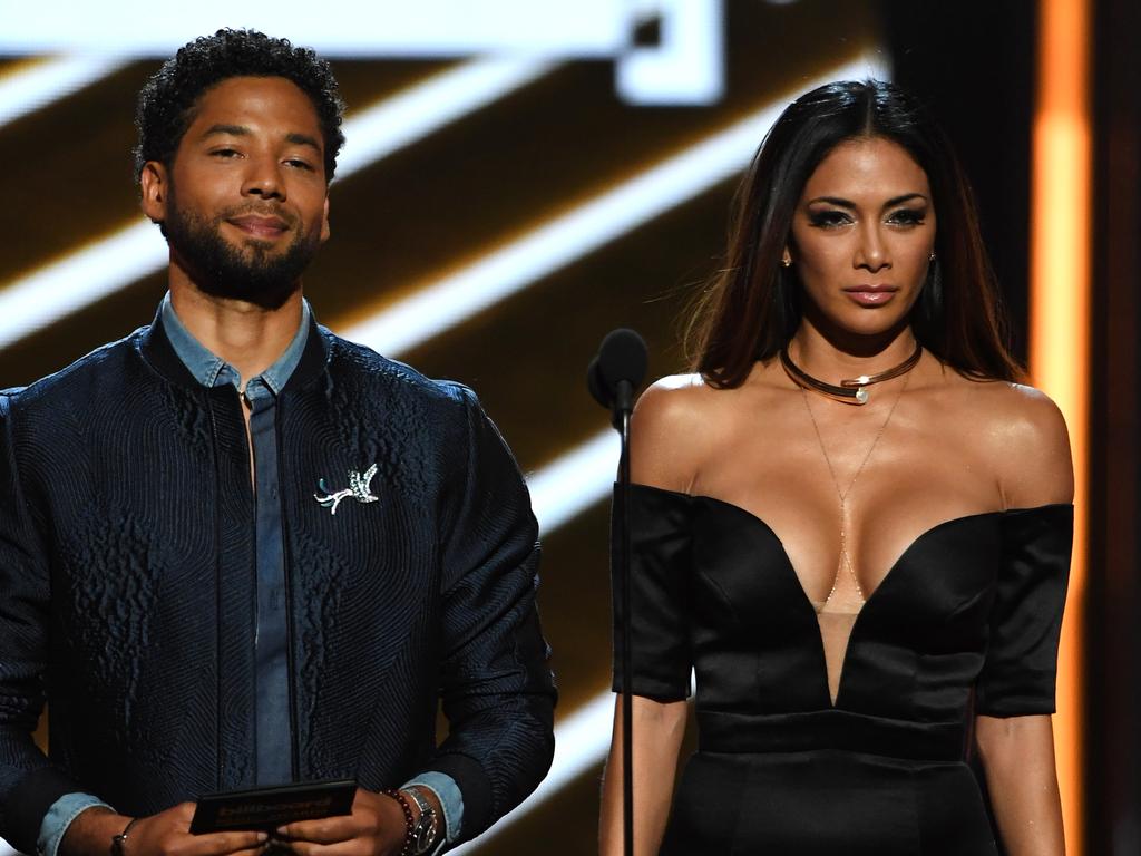 Actor Jussie Smollett and singer Nicole Scherzinger at the 2017 Billboard Music Awardsin Las Vegas. Picture: Getty Images