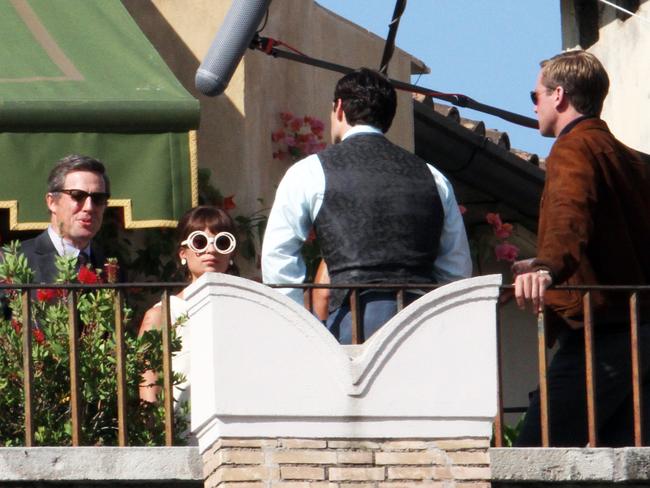 Hugh Grant, Henry Cavill and Armie Hammer in 'The Man from U.N.C.L.E.'