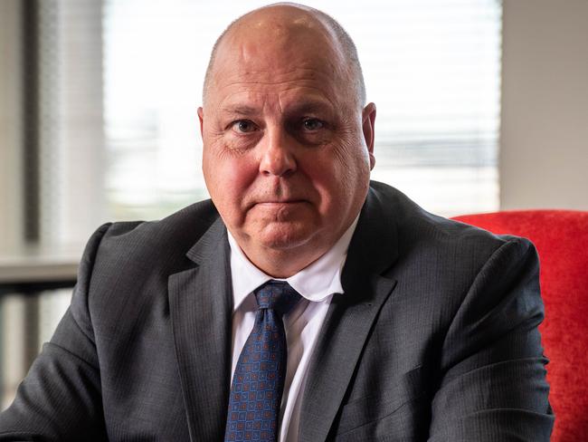 Treasurer and Minister for Economic Development Ã Tim Pallas MP, in his office ahead of the 2021 state budget. Picture: Jake Nowakowski