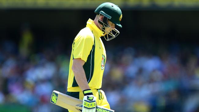 Steve Smith fell for a golden duck on Friday at the Gabba.