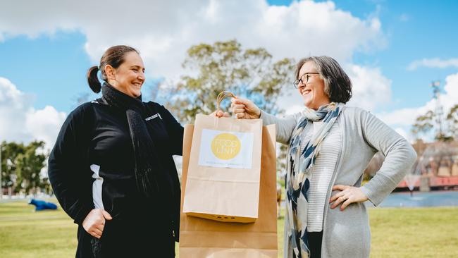 Linking up: The Little Gourmet Food Company’s Ineka Rowe and Food Link’s Amy De Paola. Picture: Chloe Smith