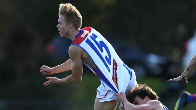 Kaden Schreiber in action for Oakleigh Chargers. Picture: Stuart Milligan