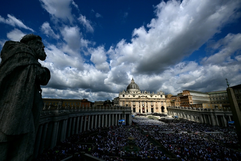 First US pope Leo XIV takes to popemobile ahead of inaugural mass