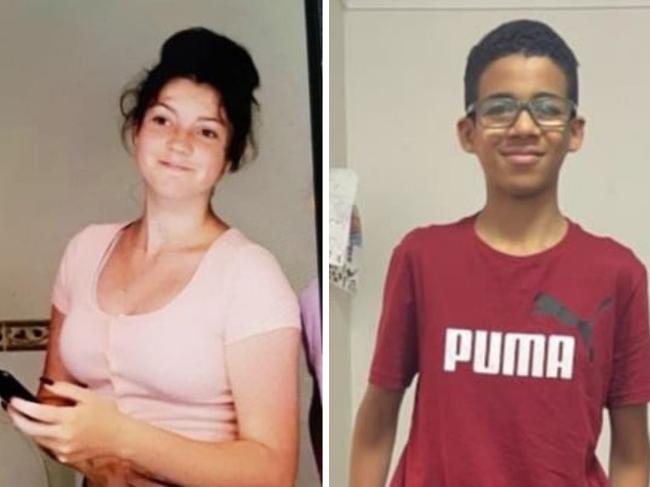 Madison Perry (left) and Awab Farhan (right) both missing from Fairfield in separate incidents. Picture: NSW Police