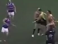 Still from EDFL brawl between Keilor and Strathmore.