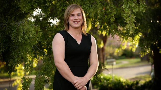 Hannah Mouncey is awaiting a ruling on her eligibility to play in the AFL women’s competition.