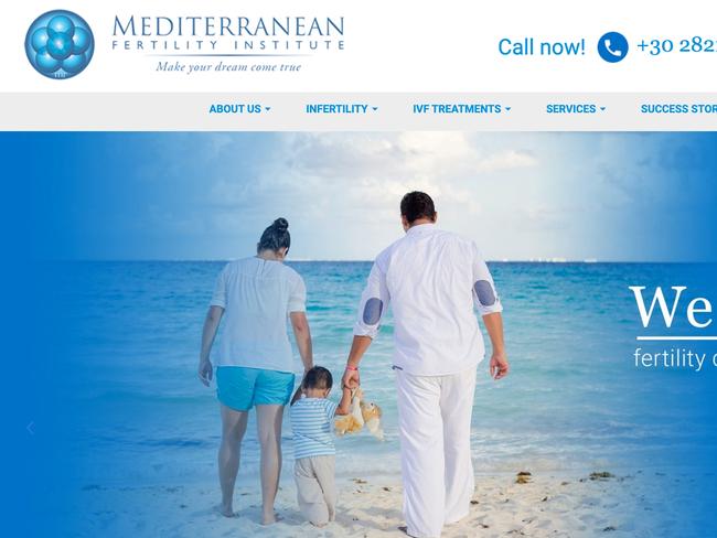 The Mediterranean Fertility Institute advertising its services.