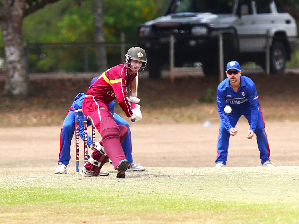 Pictured: Chris Adams. Atherton v Barron River. Cricket Far North 2024. Photo: Gyan-Reece Rocha.